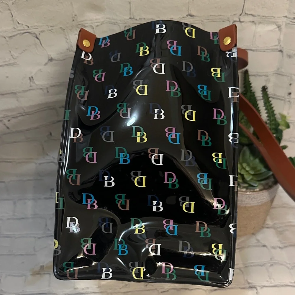 Dooney & Bourke Black Multi Monogram IT medium shopper - Picture 2 of 12